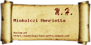 Miskolczi Henrietta névjegykártya