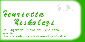 henrietta miskolczi business card